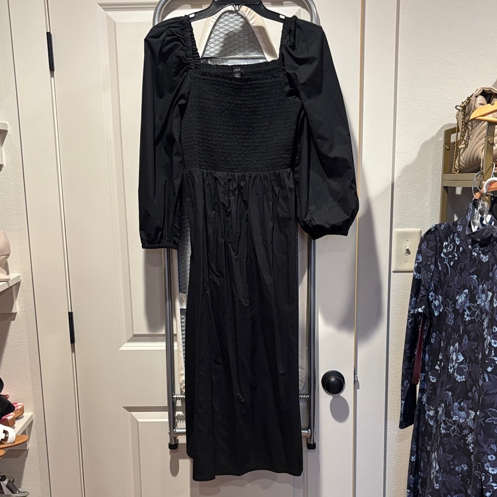 J. Crew Black Long Sleeve Dress